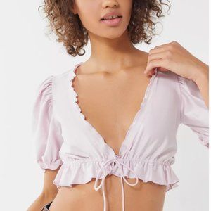 Urban Outfitters- Out From Under Violet Ruffle Tie